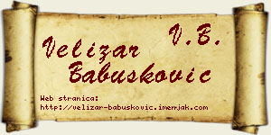 Velizar Babušković vizit kartica